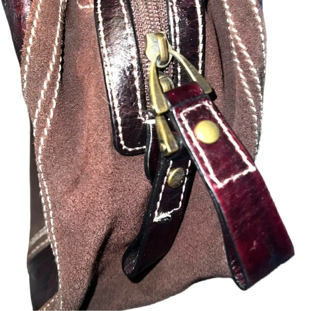 ▶️ Fossil ◀️ Brown Leather Croc Embossed, Suede